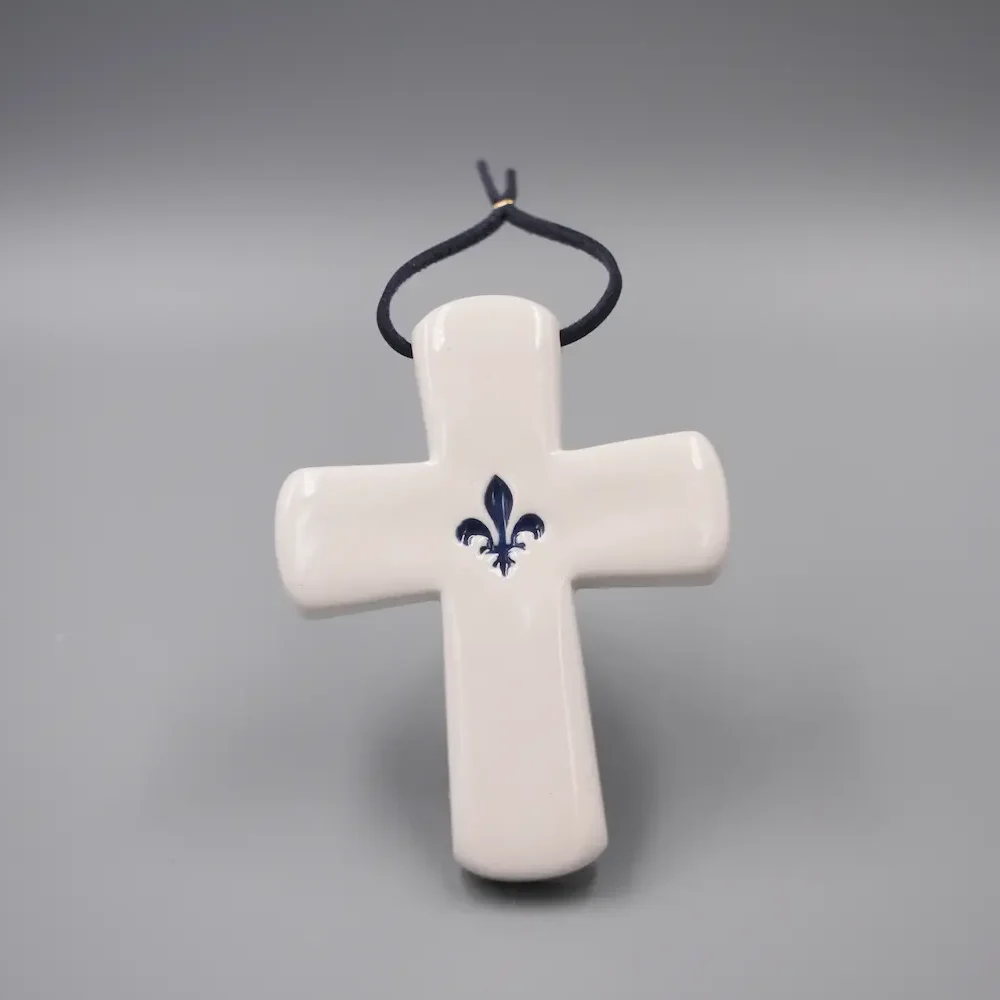 Croix Latine Fleur de Lys - Bleu Royal