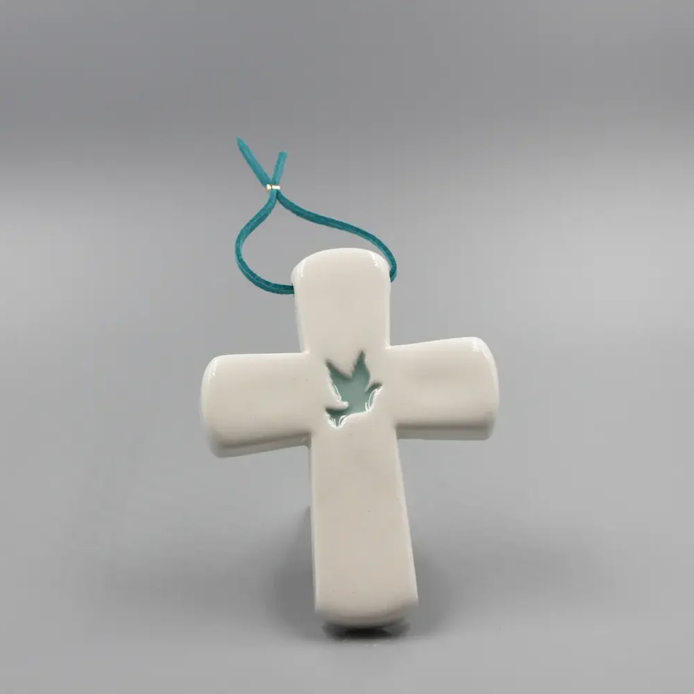 Croix Latine Colombe - Blanc & Iceberg