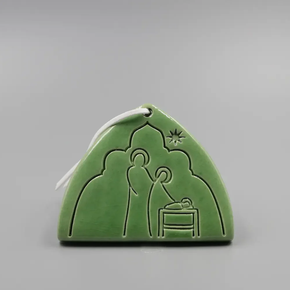 Crèche Arche - Vert Menthe & Fil Blanc