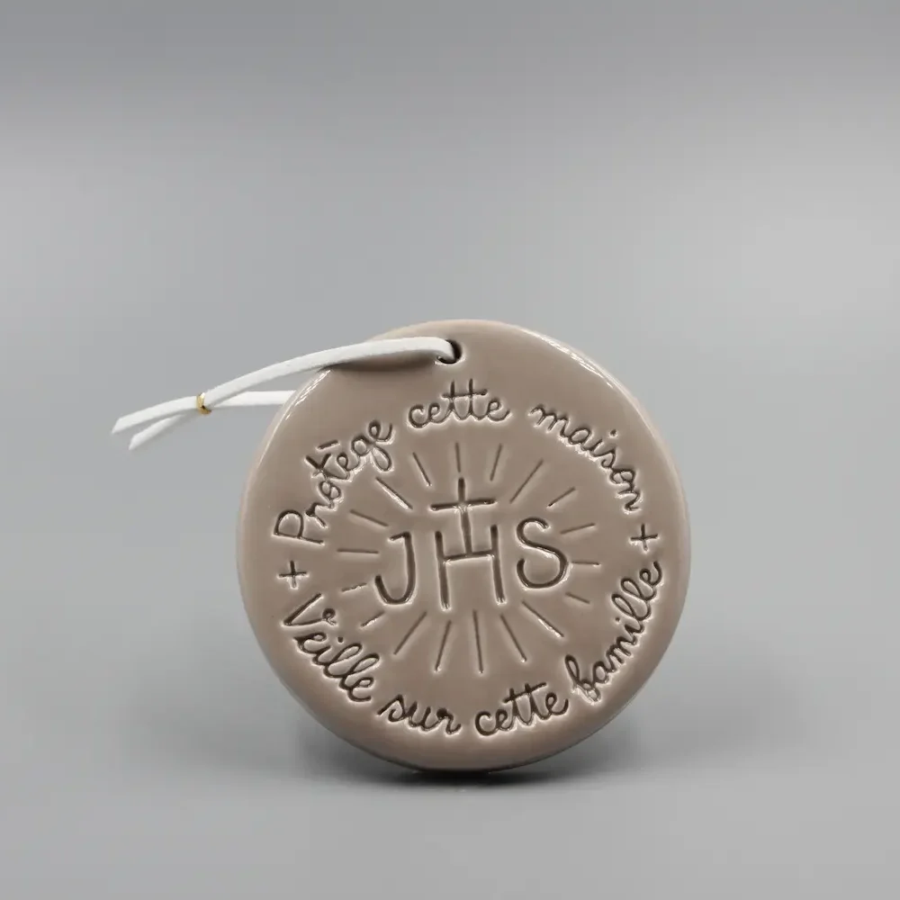 Médaillon Bénédiction Maison - Taupe