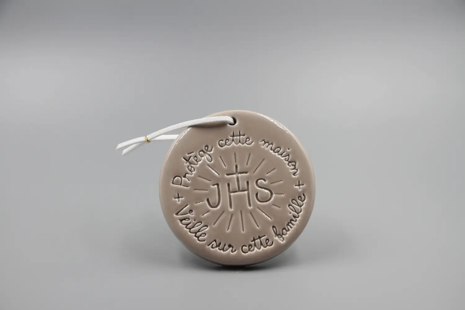 Médaillon Bénédiction Maison - Taupe