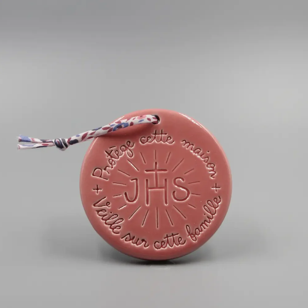 Médaillon Bénédiction Maison - Vieux Rose