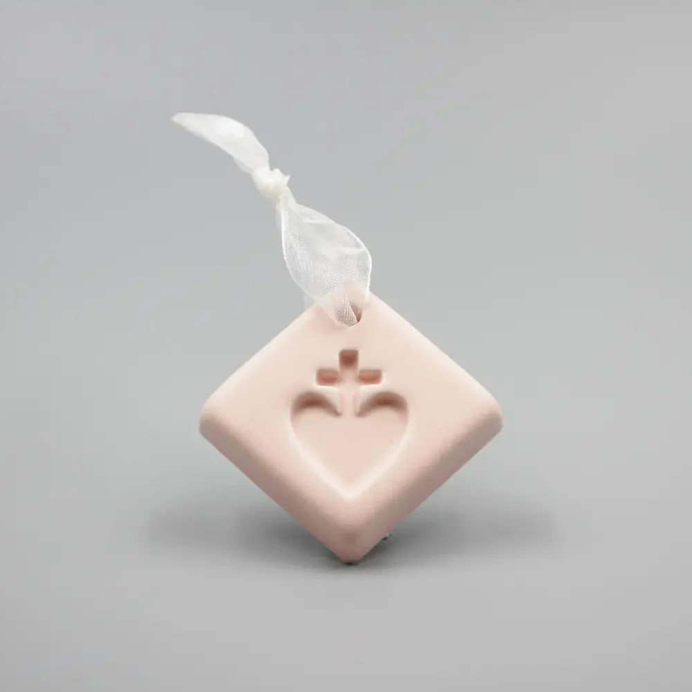 Bébé Sacré Coeur - Rose Poudré & Cordon Liberty