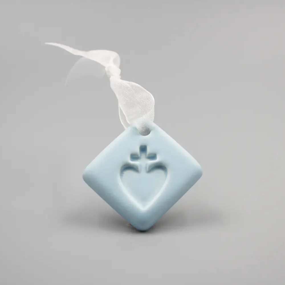 Bébé Sacré Coeur - Bleu Poudré & Cordon Liberty